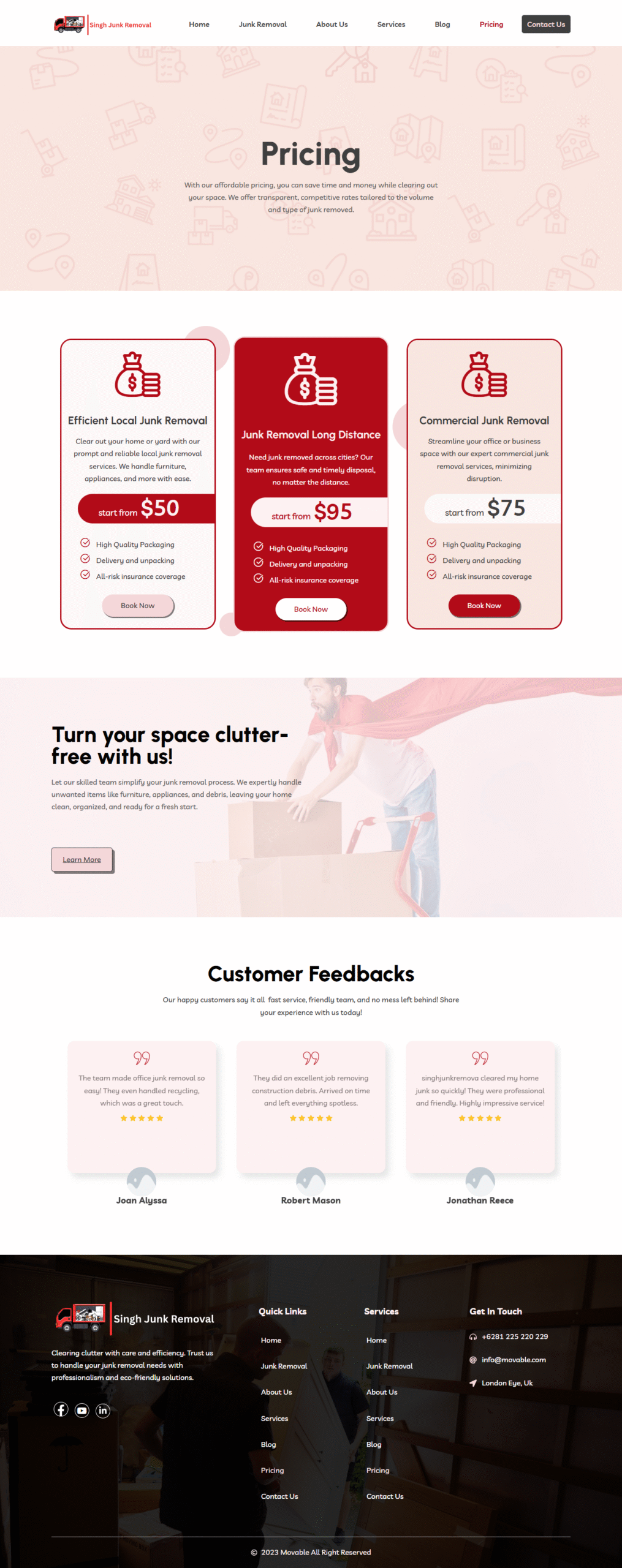 Junk Removal website screenshot 5